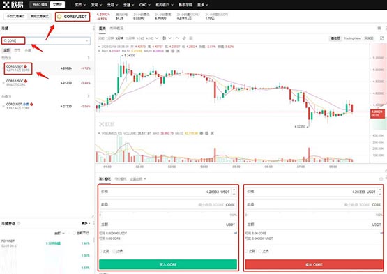 CORE币怎么买？CORE币交易所买入教程小白版